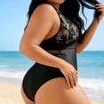 thumbnail image 3 of Summer Swimsuits for Women 2026,Women Plus Size One Piece Swimsuits V Neck Bathing Suit Hollowed Out Swimwear, 3 of 4