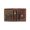 thumbnail image 2 of CTM  Oil Pull Up Leather Euro Bifold Wallet (Men), 2 of 6