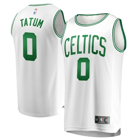 Men's Fanatics Branded Jayson Tatum White Boston Celtics Fast Break Replica Away Jersey - Association Edition