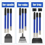 LANNEY Pooper Scooper, Heavy Duty Dog Poop Scooper Set with Tray Rake and Spade for Large Medium Small Dogs, Over 37 Adjustable Metal Long Handle Portable Poop Scoop Pet Waste for Yard Grass Gravel