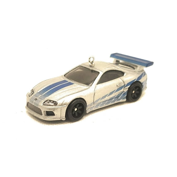 Christmas Ornament for Toyota Supra Silver with Blue
