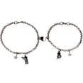 thumbnail image 1 of 1 Pair Couple Matching Bracelets Adjustable Astronaut Bracelets Lover Bracelets, 1 of 8