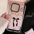 thumbnail image 3 of Korean Cute Bowknot Card Holder Phone Case For iPhone 16 15 14 13 12 11 Pro Max X XR 7 8 Plus SE2 Wallet Shockproof Soft Cover, 3 of 4