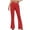Red, variant on hoksml Women's High Waist Flare Pants, Solid Color Stretch Yoga Pants with Back Zipper