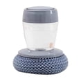 thumbnail image 5 of Snmubt Soap Dispensing Palm Brush Dishwashing Brush Ergonomic Grip Palm Brush Kitchen Cleaning Dishwasher Suitable for Sink Pots and Pans Cleaning (Bule, Plastic), 5 of 7