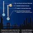 thumbnail image 2 of Gem Stone King 14K Yellow Gold Blue Apatite and White Lab Grown Diamond Dangle Earrings for Women | 1.35 Cttw | Gemstone Birthstone | Round 5MM, 2 of 6