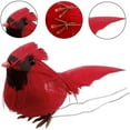 thumbnail image 3 of QCUTEP 10Pcs Red Artificial Christmas Cardinal Birds Mini Feather Birds Ornaments Christmas Cardinal Birds Clip for Christmas Tree Home Decor, 3 of 14