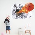 thumbnail image 3 of Injueey Decoración de pegatinas de pared de fútbol de PVC para habitación de niños, patrón realista, desmontaje fácil con transparente Decoración del hogar, 3 of 6