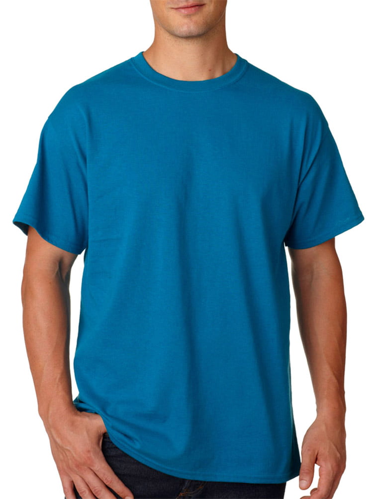 2000 Double Needle Seamless T-Shirt -Galapagos Blue-Small - Walmart.com