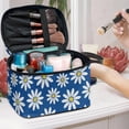 thumbnail image 5 of HELLHERO Effortless Organization Wide Open Portable Pouch Makeup Beauty Bag Travel Cosmetic Organizer Bag Daisies (8.86"x6.5"x5.9"), 5 of 6