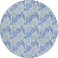 thumbnail image 2 of Addison Rugs Dream Shag Premium Machine Washable Transitional Shells Blue Round Rug, 8' x 8', 2 of 8