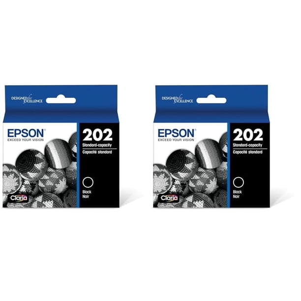 Cartucho de tinta Epson T202 Claria de capacidad estándar negro (paquete de 2)