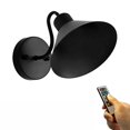 thumbnail image 1 of FSLIVING Nordic Style Battery Operated Wall Sconces Black Metal Shade LED, 1 of 7