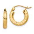 thumbnail image 1 of 14k Yellow Gold 3mm Round Hoop Earrings, 1 of 8