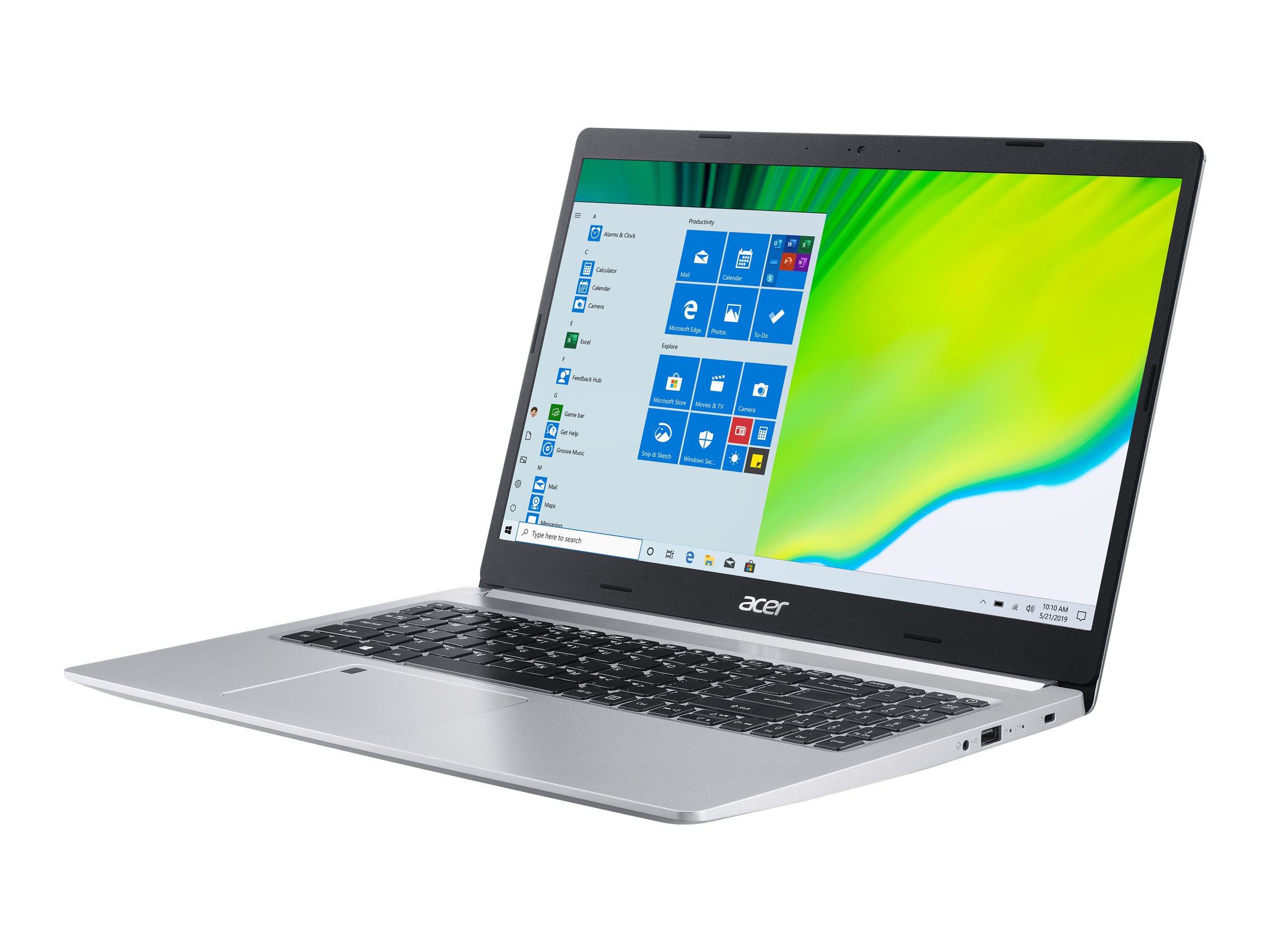 Acer Aspire 5 A515-44-R41B - Ryzen 5 4500U / 2.3 GHz - Win 10 Home 64-bit - 8 GB RAM - 256 GB SSD - 15.6" IPS 1920 x 1080 (Full HD) - Radeon HD - Wi-Fi, Bluetooth - pure silver - kbd: US International - image 5 of 8
