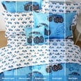 thumbnail image 7 of Kids Full Comforter Sets for Boys 8 Pieces Truck Blue Bedding Set for Teens Soft Microfiber Kids Bed in A Bag with Comforter All Season, 7 of 7