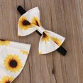 thumbnail image 6 of Sinhoon 3Pcs Toddler Kids Baby Girls Sunflower Clothes Off Shoulder Ruffle Crop Tops Shorts Dress Headband Outfits, 6 of 8