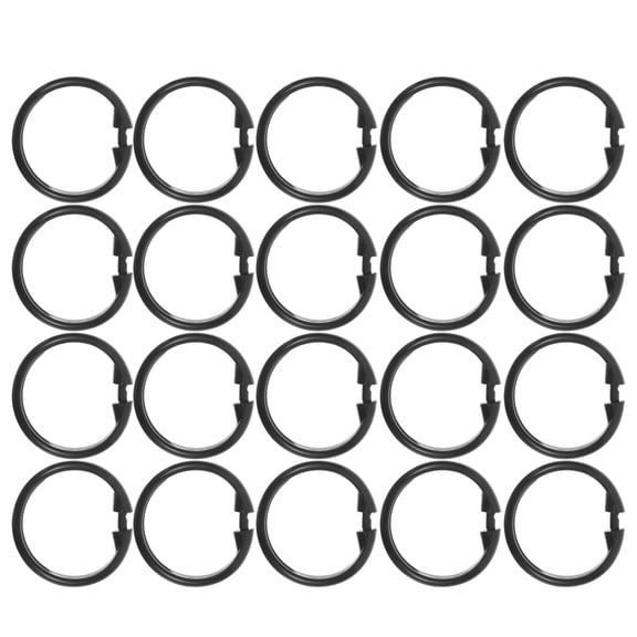 LOLIPPYY Shower Curtain Hooks, Black Plastic, Easy Slide, Strong, Secure, 24Pcs