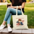 thumbnail image 3 of Republican Pomeranian Making Woof Count Election 2024 Canvas Tote Bag Pom Dog Lover Gifts Reusable Shopping Grocery Bag - 01002, 3 of 5