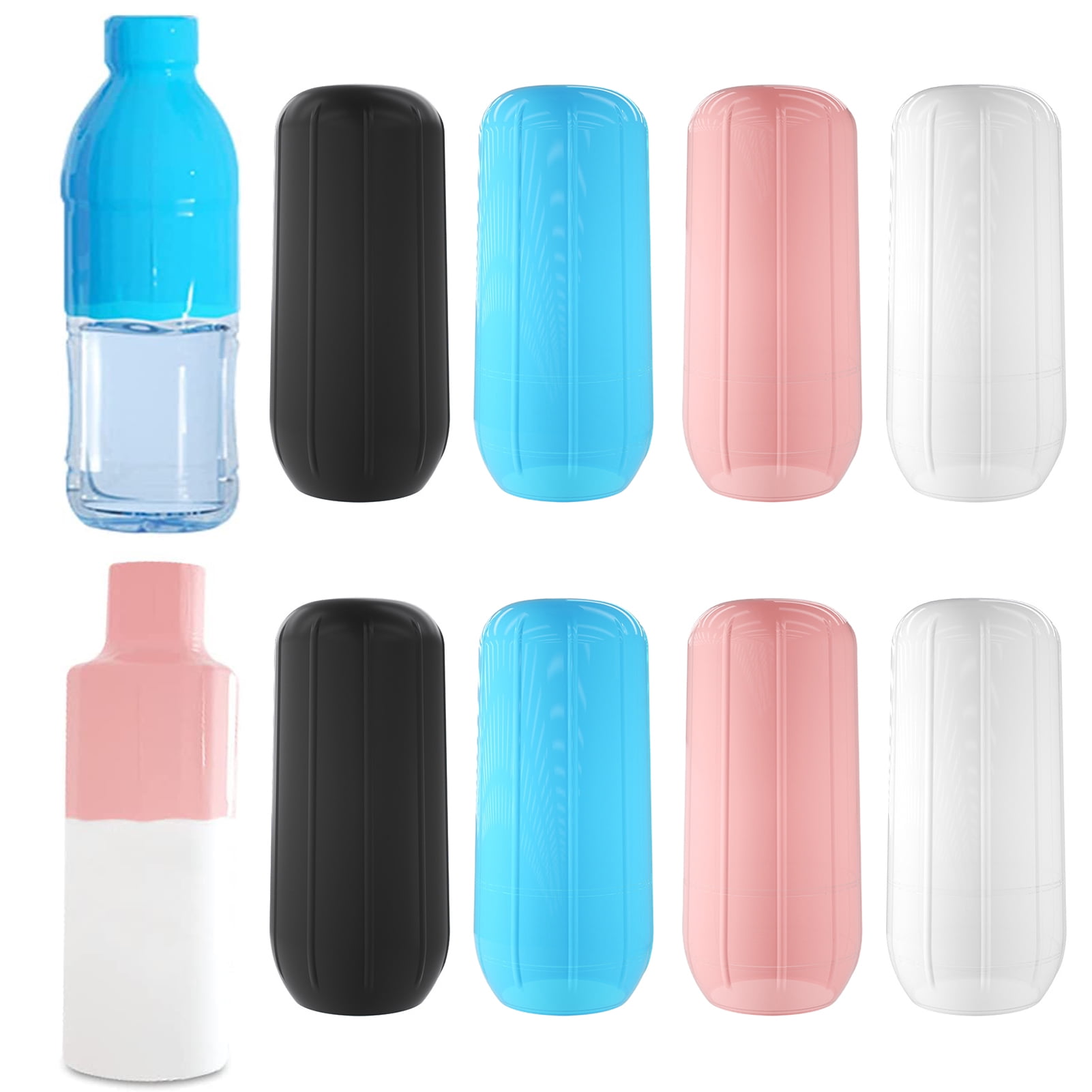  NELSHP Travel Bottle Covers,8 Pack Silicone Travel Size  Container Sleeves,Stretching Travel Accessories for Shampoo Lotion  Conditioner Wash Body Bottles(Blue/Black/White/Pink) : Beauty & Personal  Care
