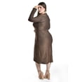 thumbnail image 2 of Vestido elegante con brillos Roman Fashion /Tallas Extras, 4302 (Cobre) cafe 42, 2 of 6