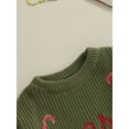 thumbnail image 5 of Christmas Sweater Toddler Boy Girl Knit Sweater Merry Candy Cane Embroidery Oversized Sweatshirt Fall Winter Clothes, 5 of 8