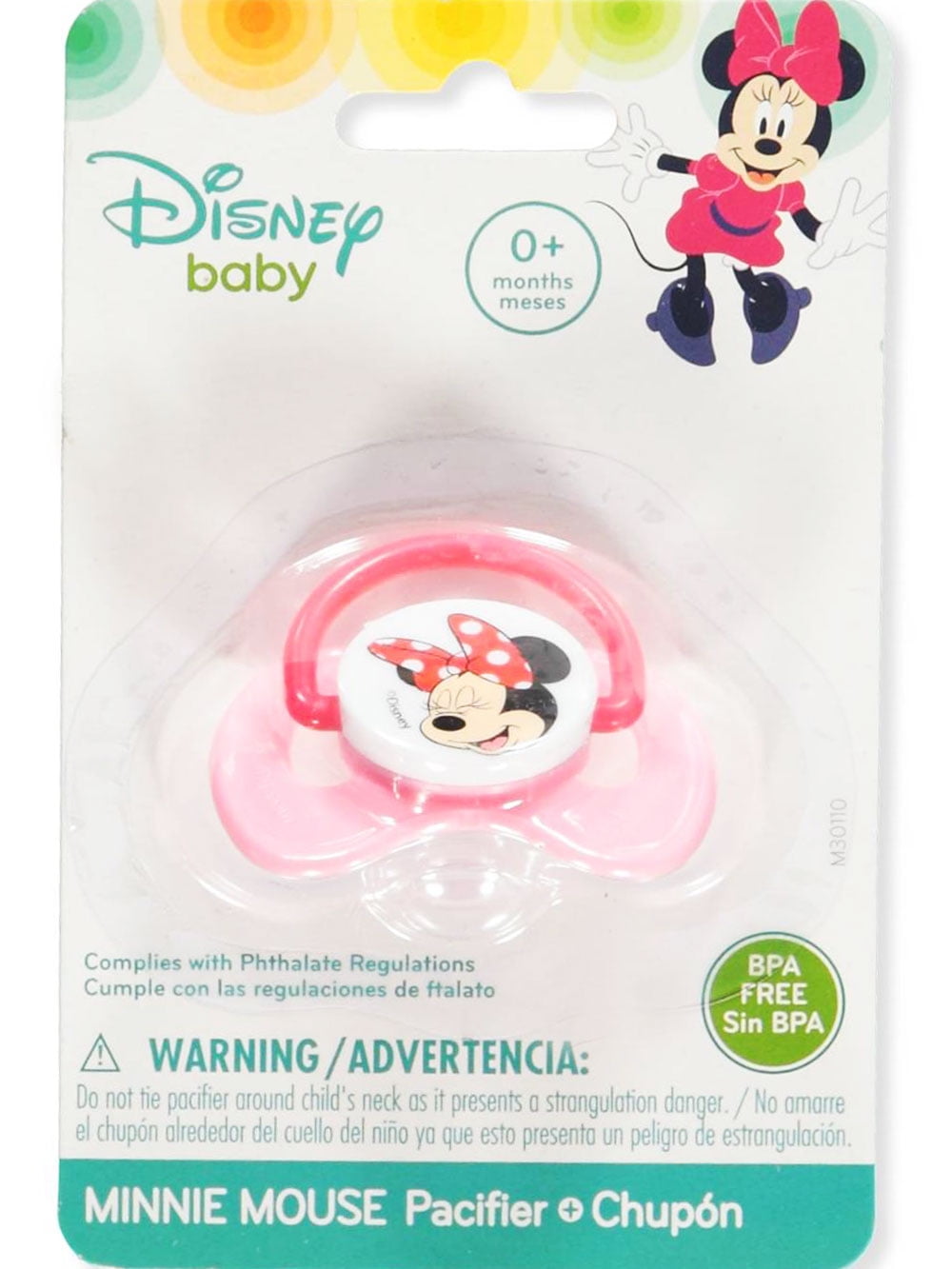 MINNIE MOUSE DUMMY SOOTHER PACIFIER CLIP ~ NO BEADS ~ 3 COLOUR OPTIONS ~ NEW 