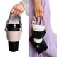 thumbnail image 1 of Coffee Cup Sleeve With Strap Milk Tea Cup Sleeve Leather Cup Holder Hand Crank Cup Holder Black, 1 of 4