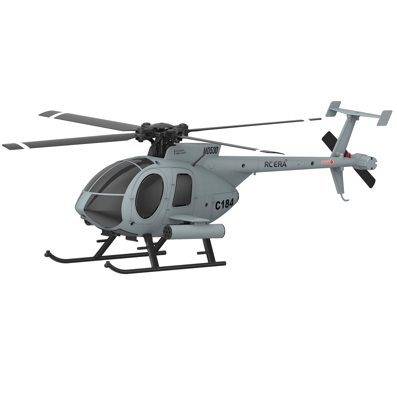 RC ERA C184 MD500 RC Helicopter with One Key Takeoff/Landing, 2.4G 4CH 6-Axis Gyro Single-propeller Aileronless Remote Control Helicopter with Altitude Hold & Optical Flow Positioning - RTF