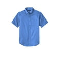 thumbnail image 4 of Port Authority W809 Short Sleeve SuperPro React Twill Shirt, Ultramarine Blue, L, 4 of 5