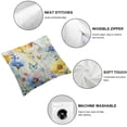 thumbnail image 6 of nygtbtfer Blue Yellow Flowers Throw Pillow Cover Set of 2 Square Decorative Cushion Rustic Wildfloral Summer Seasonal Decor Pillowcase for Couch Sofa Bedroom Car White, 6 of 7