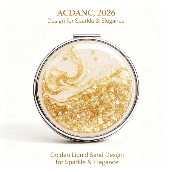 ACDANC 2026 New Makeup Mirror Compact Mirror Portable Hand Mirror Round Mini-Tasche Mirror with Round for Travel, Makeup, Daily Use, Purse, On-The-Go Touch-Ups, Beauty Care