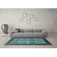 thumbnail image 3 of Ahgly Company Indoor Rectangle Oriental Light Blue Industrial Area Rugs, 7' x 9', 3 of 4
