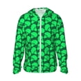 thumbnail image 1 of Balery Green Broccoli Sudadera ligera de manga larga con capucha y protección solar UPF 50+ para hombre y mujer, ideal para pesca y running-Small, 1 of 7