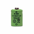 thumbnail image 2 of MIC Gen 13 AAA 150 mAh Button Top NiMH Battery (for Solar Lights) (12), 2 of 3