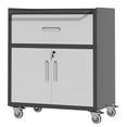 thumbnail image 1 of OPTYMIRA Armoire de Rangement d'Outils Mobile en Métal avec Roues, Armoires d'Outils Roulantes Robustes pour Garage, Armoires de Rangement en Métal avec 2 Portes Verrouillables et 1 Tiroir, Assemblage Requis, 1 of 4
