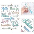 thumbnail image 3 of 4 Pieces Word Clear Stamps Clear Stamps Leaves Flower Clear Stamps Colorful Clear Stamps Spring Clear Stamps Thank You Happy Birthday Silicone Stamps for Card Making Decoration and DIY Scrapbooking, 3 of 7
