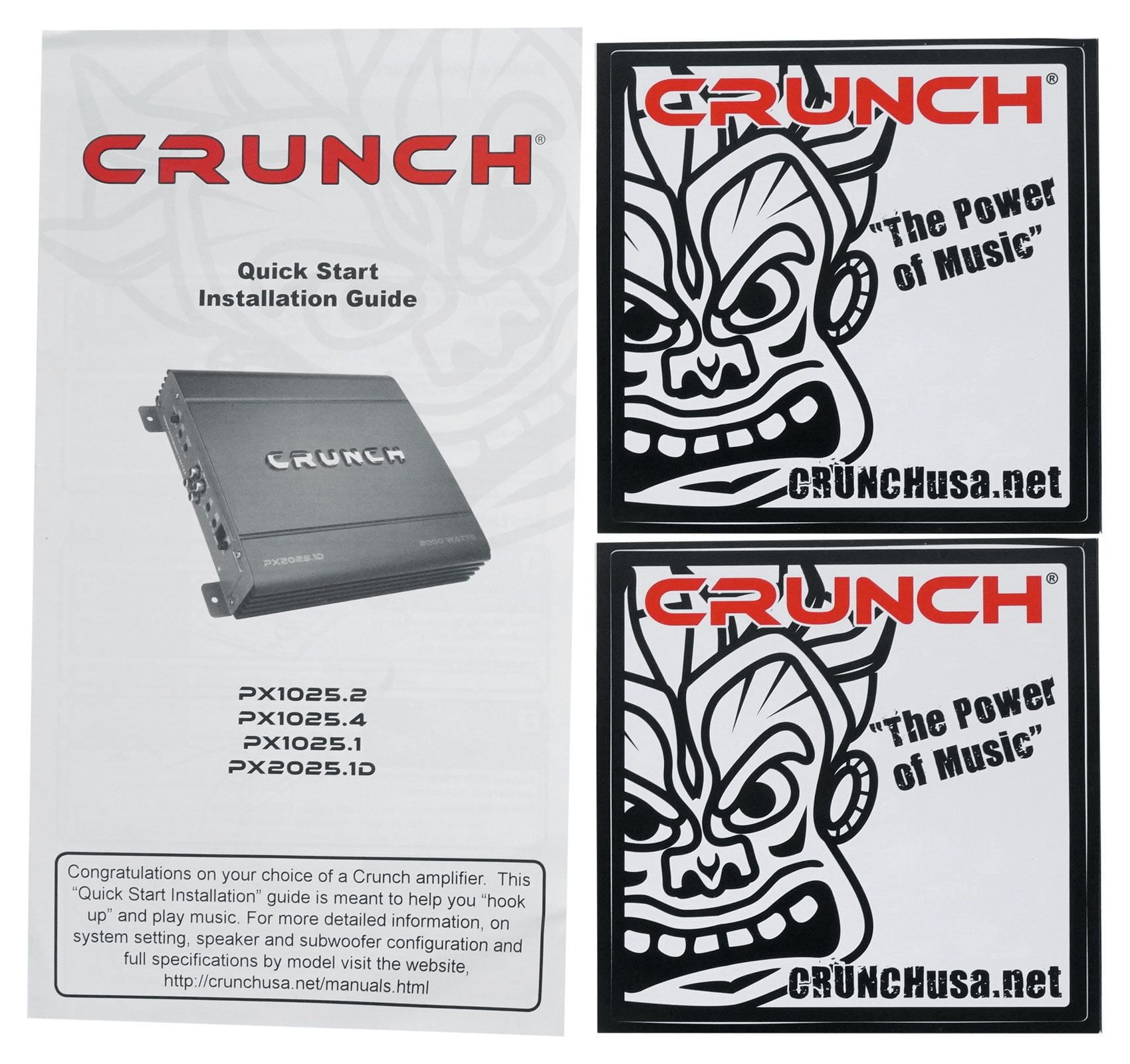 Crunch PX-1025.4 Power X Series 1,000-Watt-Max 4-Channel Class AB Amp