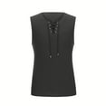 thumbnail image 3 of IROINNID Deals Vest with Pocket for Men Summer Cotton And Linen Solid V-Neck Tie Sleeveless Tank Tops,Dark Gray, 3 of 7