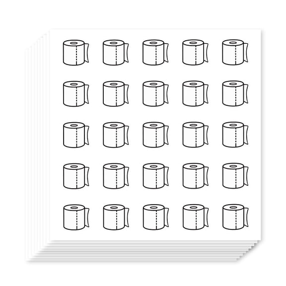 500Pcs Paper Roll Planner Stickers Self-Adhesive Decals Daily Necessities Stickers