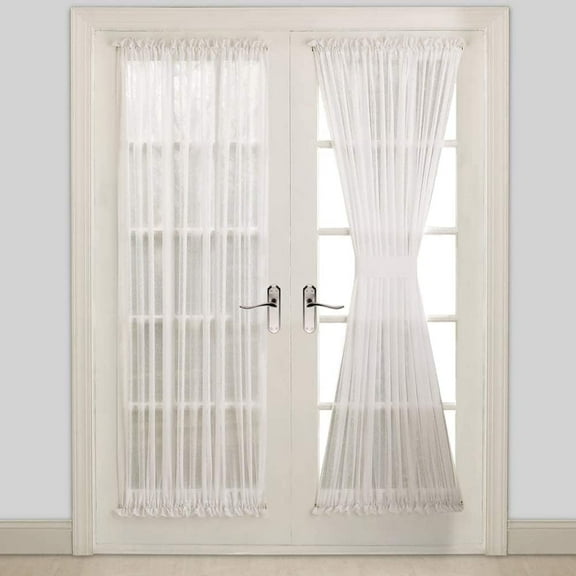 Warm Home Designs 2 40 W x72 L White French Door Panels. A White 40 x 72