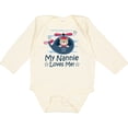 thumbnail image 3 of Inktastic My Nannie Loves Me Grandson Boys Long Sleeve Baby Bodysuit, 3 of 5