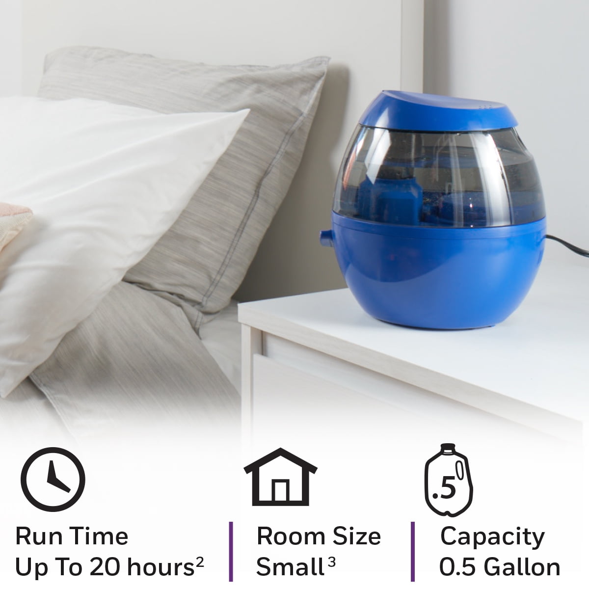 Honeywell HUL520L Mistmate Cool Mist Humidifier, Blue