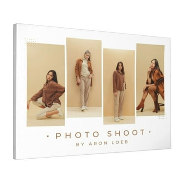 Custom Canvas Prints White Beige Minimalistshoot Fashion Personalized Photo Image Collage DIY Framed Kit Wall Art Picture Room Decor 16x20 inch