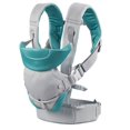 thumbnail image 4 of Mochila Porta Bebé Gris para Bebés y Niños Pequeños 4 en 1 - Porta Bebé en Todas las Posiciones Delantera y Atrás - Babero Bandana 2 en 1 Incluido - Para Niños de 3,6 a 14,5 kg - Malla Gris Sincero Electrónica, 4 of 5