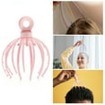 thumbnail image 4 of Unique Bargains 1 Pc Women Durable Eighteen Claws Style Head Massager for Home for Office Pink Plastic Steel Ball, 4 of 4