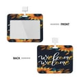 thumbnail image 2 of Susaid Sunflower Welcome A Print ID Badge Holder with Double-Sided Windows Horizontal Hard Plastic Case Black Card Protector Pouch for Office School ID Credit Cards, 2 of 7
