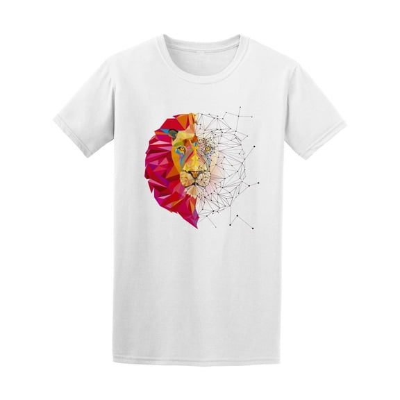 Colorful Lion's Geometric Head Tee Men's -Image by Shutterstock