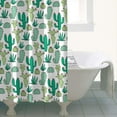 thumbnail image 5 of Southwestern Succulent Shower Curtain 36x72 Inches, Retro Desert Cactus Pattern, Boho Cactus Design, Quick-Drying Polyester Fiber for Bathroom, 5 of 5