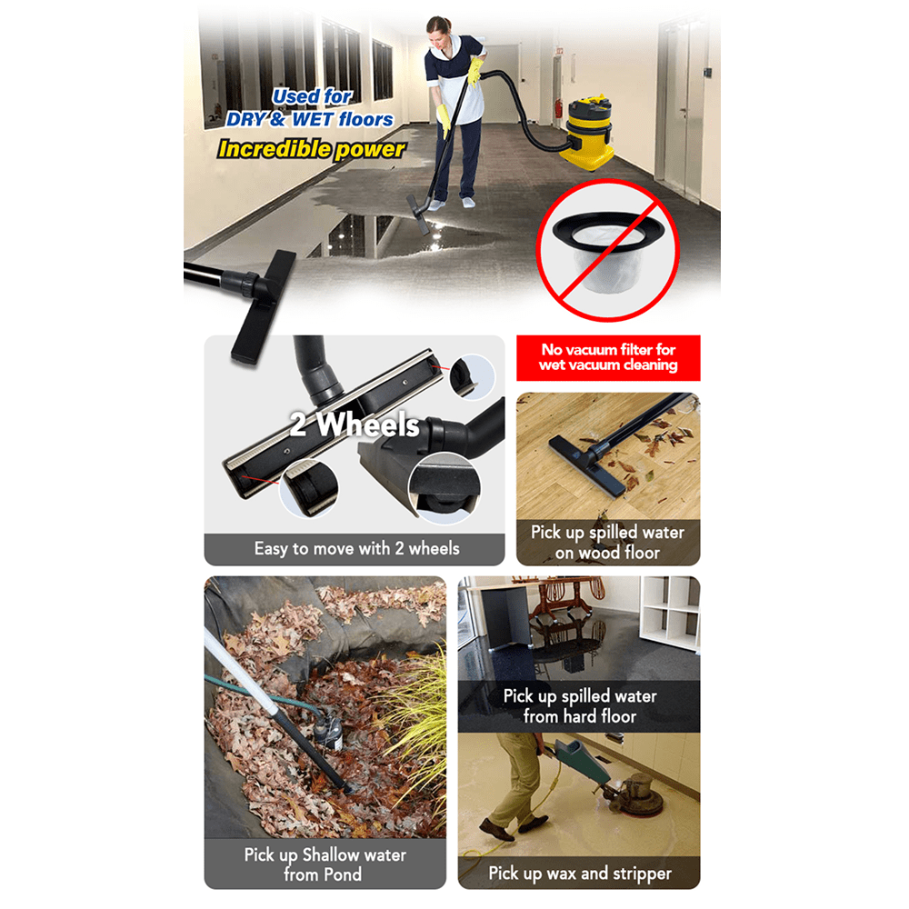 Janilink Wild Hog Wet Dry Canister Vacuum 4 Gal